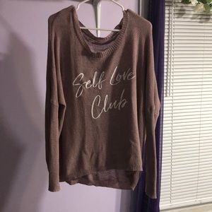 Off the shoulder sweater